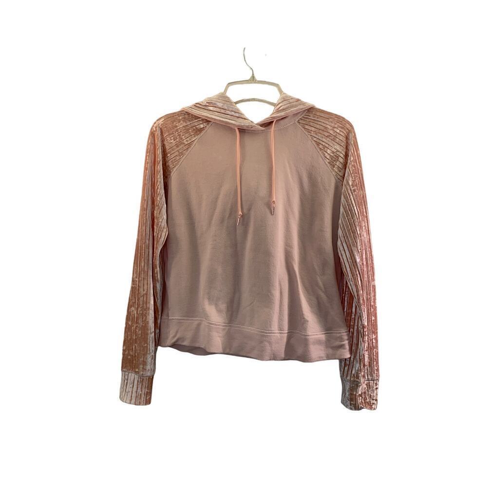 CALIA BY CARRIE UNDERWOOD Women’s Pink Velvet Sleeve Hoodie / Size: M